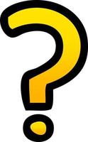 gradient shaded cartoon question mark vector