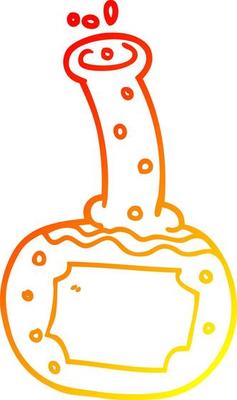 warm gradient line drawing cartoon experiment potions