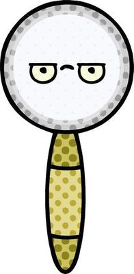 comic book style cartoon magnifying glass