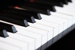 close up of piano keyboard with selective focus keys. can be used as a background. photo
