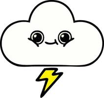 comic book style cartoon storm cloud vector