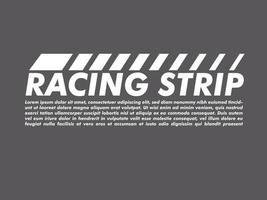 tipografía de fuente de tira de carreras vector