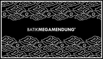 BATIK MEGA MENDUNG seamless pattern vector