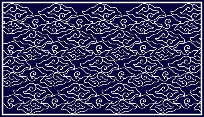 megamendung batik seamless pattern vector art