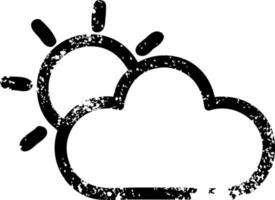 sun and cloud icon vector