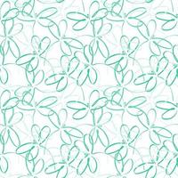 Seamless pattern of stylized dragonflies, hand-drawn elements in a single line on a white background. Fancy background in a minty palette. Cute abstract dragonflies. Spring. Summer. Cool vector