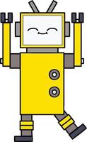 cute cartoon robot vector