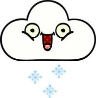 comic book style cartoon snow cloud vector