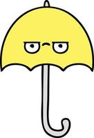 cute cartoon umbrella vector