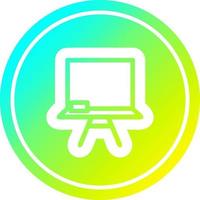 school blackboard circular in cold gradient spectrum vector