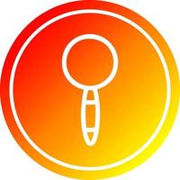 magnifying glass circular in hot gradient spectrum vector