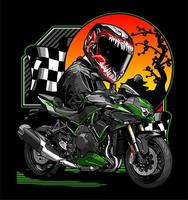 motorcycles and biker vector