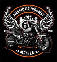 classic motorbikes and traffic signs vector