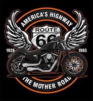 motorcycls route 66 symbol vector