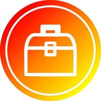 tool box circular in hot gradient spectrum vector