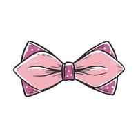 Tie bow color doodle sketch vector