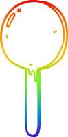 rainbow gradient line drawing cartoon lollipop vector