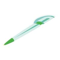 el bolígrafo verde con relleno negro es adecuado para ilustraciones de vectores de papelería de oficina y escuela
