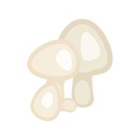 Illustration of a mushroom in vector form. Isolated on a white background are fresh organic mushrooms.