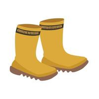 brown boots, for construction workers, fashion vector illustrations