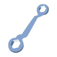 flat design illustration of a simple clutch nut wrench vector