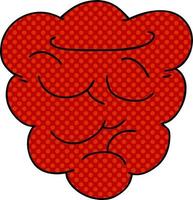 quirky comic book style cartoon raspberry vector