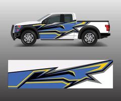 wrap graphic design vector for off road truck. Abstract sporty and adventure racing background. Full vector eps 10