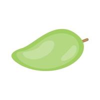 Flat illustration of an unripe mango vector