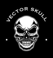 Vector skull logo icon design illustration