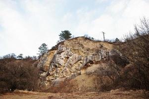 Rock at Turold science trail, Mikulov, Czech Republic. photo