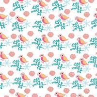 bird christmas seamless pattern vector