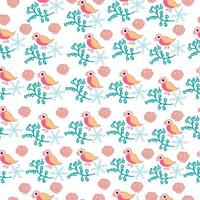 bird christmas seamless pattern vector