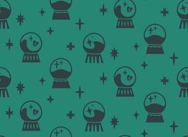 Seamless pattern with magic balls. Halloween texture in flat style. vector