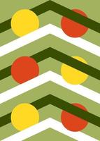 Poster with abstract christmas tree. Placard design in flat style. vector