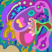 Colorful Hand Drawn Abstract Doodle Background vector