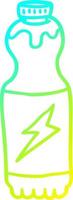 cold gradient line drawing soda bottle vector