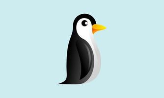 ilustración vectorial de lindo pájaro pingüino aislado. adecuado para todo lo relacionado con el frío, el clima, el clima, el refrigerador, la nieve. vector