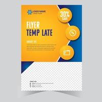 Modern business flyer template a4 size. vector