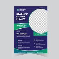 Flat modern business flyer template vector