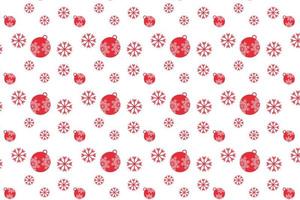 Christmas simple pattern decoration with snowflakes and decoration balls. Christmas seamless pattern texture for book covers and backgrounds. Christmas abstract pattern on a white background. vector