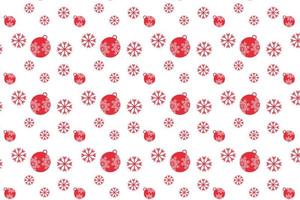 Christmas simple pattern decoration with snowflakes and decoration balls. Christmas seamless pattern texture for book covers and backgrounds. Christmas abstract pattern on a white background. vector