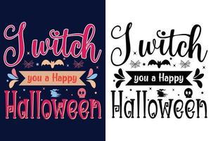 Halloween typography t-shirt design vector