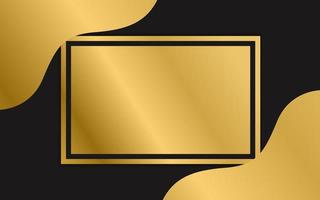 Luxurious black and gold background with golden frames vector