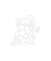 Rat Coloring Page For Kids Free Vector