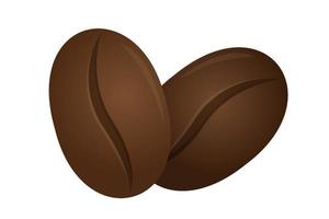 Vector illustration of emblem for coffee shop with coffee beans.