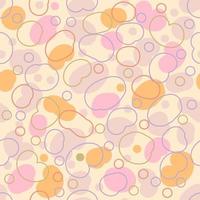 Abstract pebble spots in 1960s style seamless pattern. vector