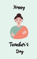 Teachers Day indian traditional womaan teacher illustration for celebration poster. vector