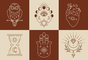 Mystical and celestial illustration vector