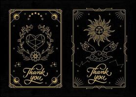 Thanks card mystical illustration vector