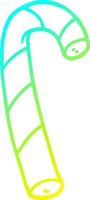 cold gradient line drawing cartoon striped candy cane vector